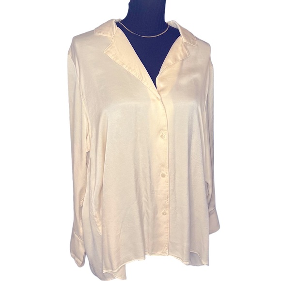 MNG MANGO Matte Satin Button Up Blouse - Picture 6 of 14